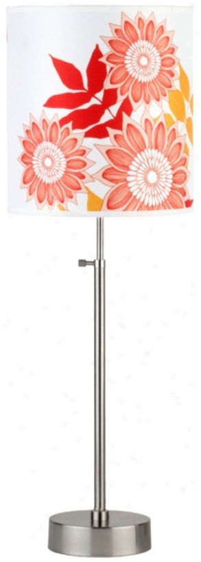 Lights Up! Cancan 2 Anna Red Adjustable Height Table Lamp (t6004)