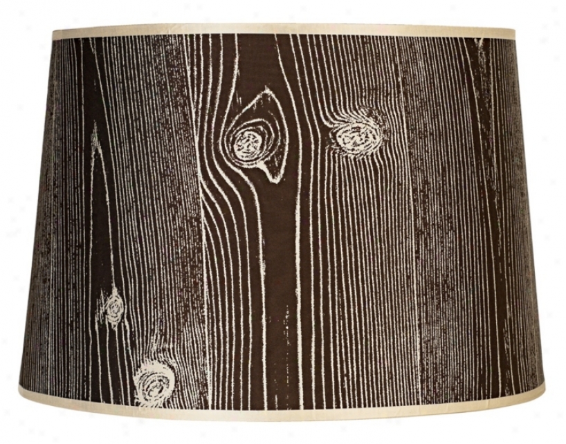 Lights Up! Faux Bois Daark Lamp Shade 14x16x11 (spider) (g7178)