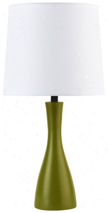 Lkghts Up! Linen Shade Grass Finish Oscar Table Lamp (t3504)