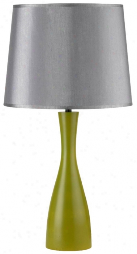 Lights Up! Silk Shase Grass Oscar 24" High Table Lamp (t3533)
