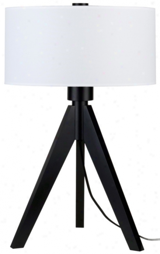 Ligghts Up! Woody 28" High White Linen Shade Table Lamp (t6219)