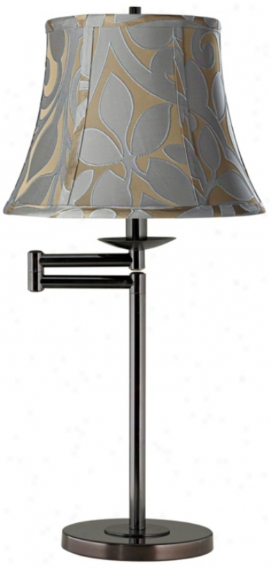 Lillian Floral Bell Bronze Swing Take ~s Desk Lamp Base (41165-x005)
