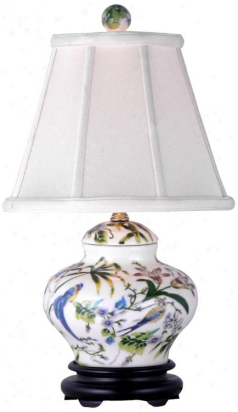 Lily Covered Jar Porcelain Table Lamp (v2144)