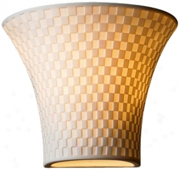 Limoges Collection Checkerboard 6 3/4" High Wall Sconce (f6901)