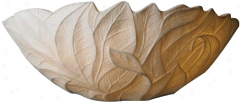 Limoges Collection Leaves 12 3/4" Wide Pockrt Wall Mulct (f6929)