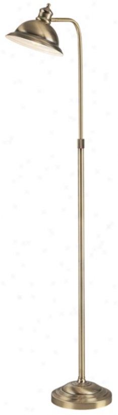 Lite Source Anntique Brass Adjustable Pharmacy Floor Lamp (77575)