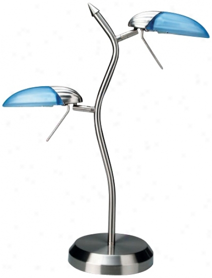 Lite Source Dancer Collection Blue Desk Lamp (h5784)