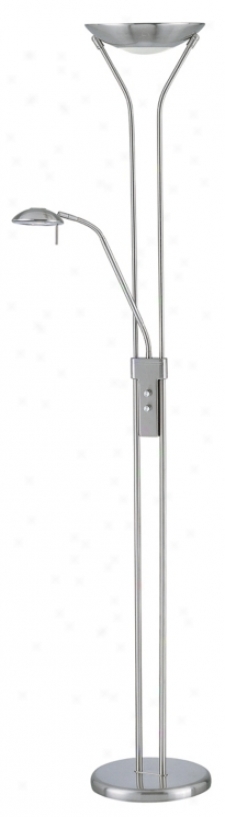 Lite Source Duality Torchiere Lamp With Side Arm (26899)