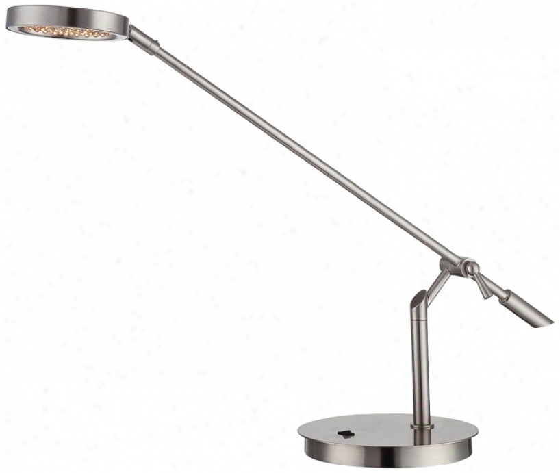 Lite Source Eton Polished Stwel Led Desk Lamp (v1083)