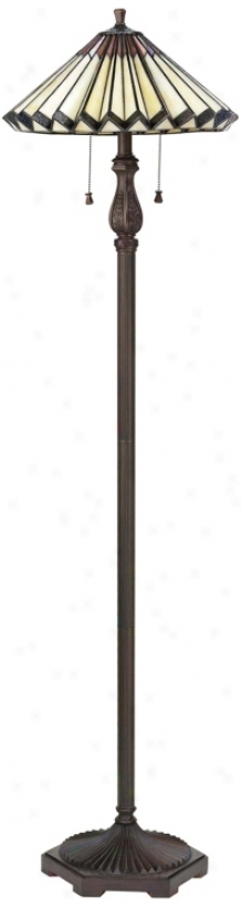 Lite Source Greely Bronze Tiffany Style Floor Lamp (h4845)