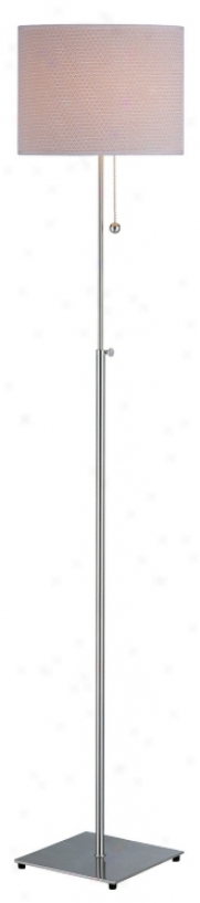 Lite Source Kina Polished Steel Adjustable Floor Lamp (30288)