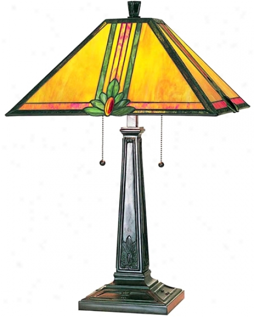 Lite Source Oak Leaf Tiffany Table Lamp (95019)