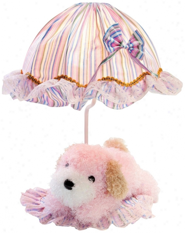 Lite Source Pu;py Poof Pink Accent Lamp (x8455)