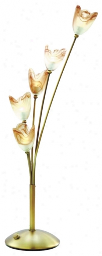 Lite Source Sculpted Glass Flower Accent Light (94851)