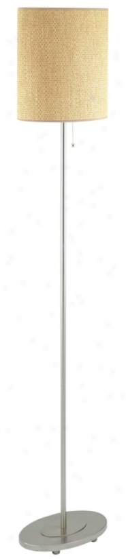Lite Source Woven Rattan Shade Pole Fkoor Lamp (80634)