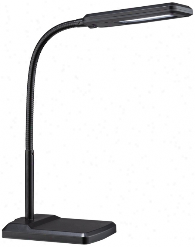 Lite Source Zaiden Dark Gooseneck Led Desk Lamp (v9530)