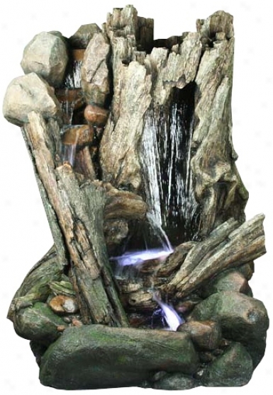 Log Cascade Large Led Fountain (x3726)