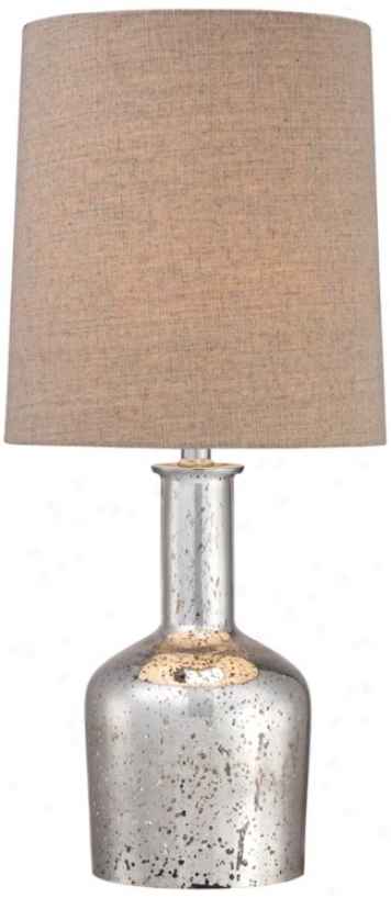 Long-neck Bottle Mercury Glass Table Lamp (y4433)