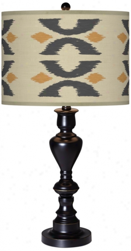 Los Lunas Giclee Glow Black Bronze Table Lamp (x0022-x2974)