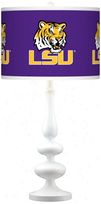Louisiana State Seminary of learning Gloss White Table Lapm (n5729-y3333)