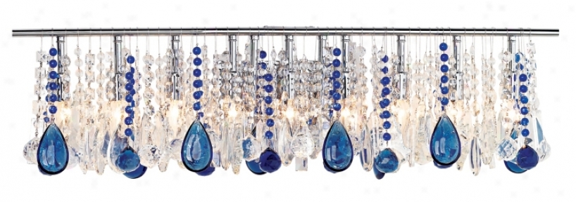 Luminous Blue And Clear Crystal 36&quof; Wide Bathroom Fixture (33780-00850-00850)