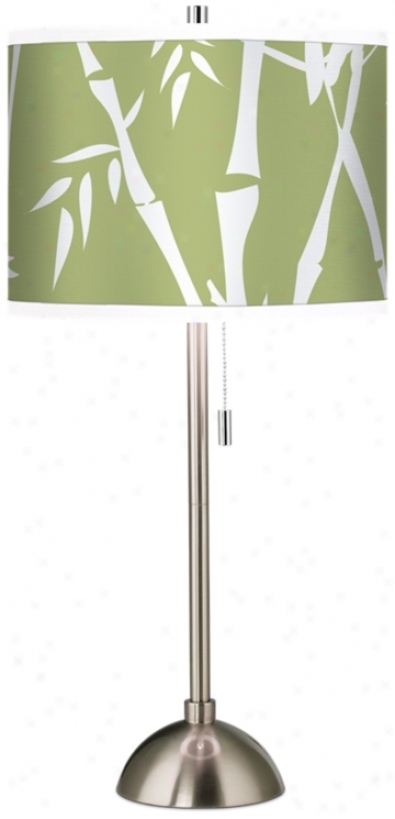 Lush Bamboo Giclee Shade Table Lamp (60757-h8492)
