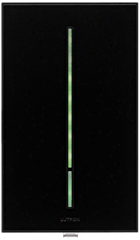 Lutron Vierti 600 Watt Green Led Multilocation Black Dimmer (66269)