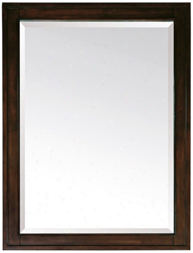 Madison Light Espresso 32" High Rectangular Wall Mirror (r8970)
