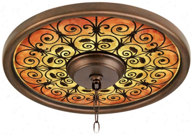 Madrid Spice 16" Wide Bronze Perfect Ceiling Medallion (02975-g7166)