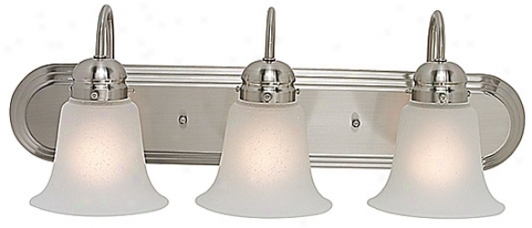 Marbleized White Glass 24&" Wide Bathroom Light Fixture (61782-01087)