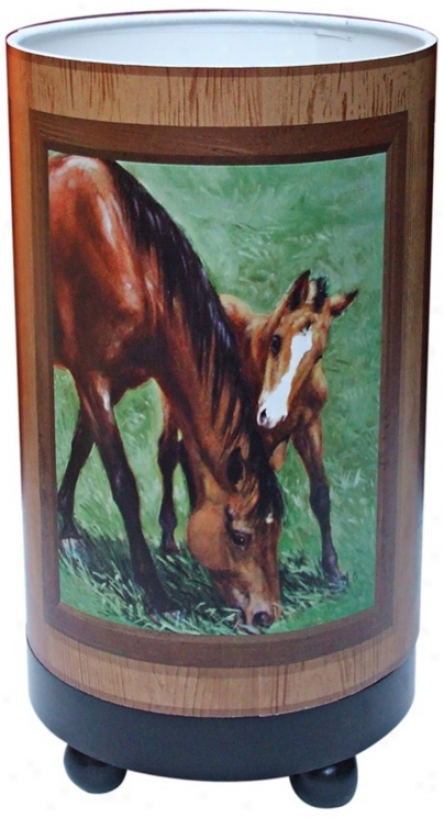Mare And Foal 11" High Accent Lamp (r6843)