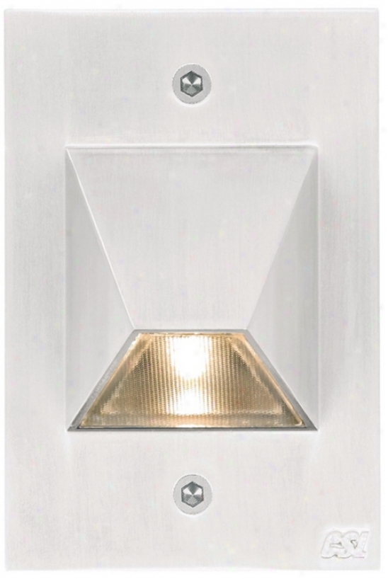 Matte White Trapezoid 4 1/2" High Led Outdoo5 Step Light (y1189)