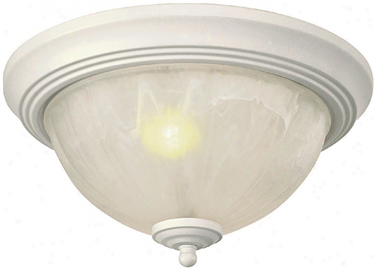 Melon Collection White 11" Wide Ceiling Illuminate Fixture (64391)