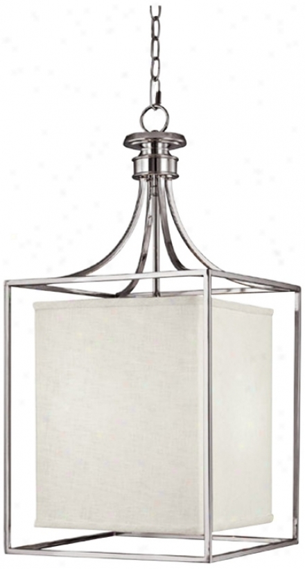 Midtown Collection Polished Nickel Square Foyer Chandelier (r7660)
