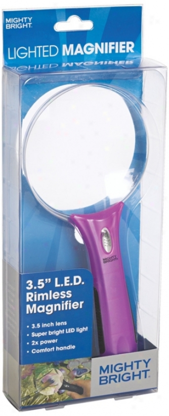 Mighty Bright Led Purple 3 1/2" Wide Magnifier (66766)