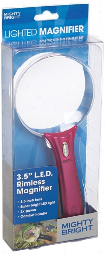 Mighty Bright Led Red 3 1/2" Wide Magnifier (66778)