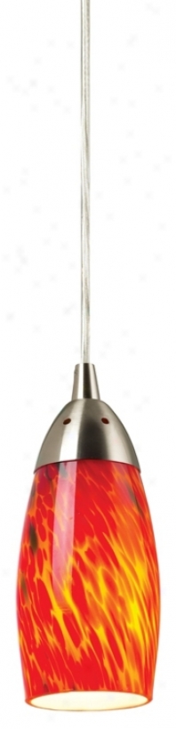 Milan Collection Fire Red Mini Pendant Chandelier (27061)