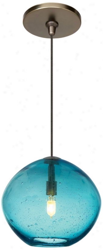 Mini Isla Aqua 7" Wide Bronze Pendant (m9323-m8561)