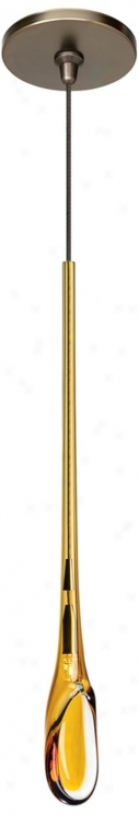 Mini Lily Amber With Bronze Amalgamation Jack Mini Pendant (m9275-m8561)