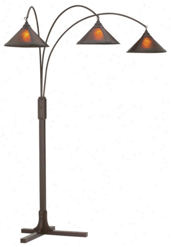 Mission Arc With Mica Shade Floor Lamp (15971)