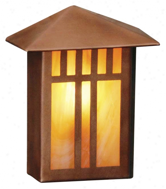 Mission Lantern Ii 4 5/&8quot; High Copper Deck And Patio S~ (l0795)