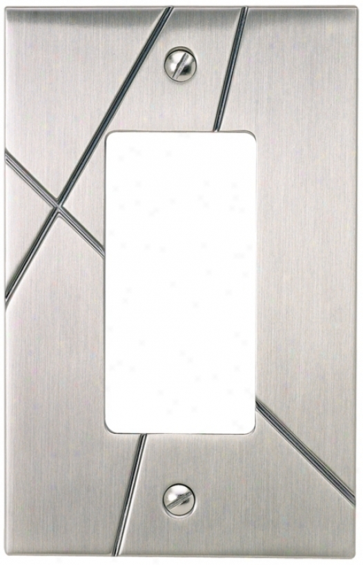 Modernist Brrushed Nickel Single Roker Wall Plate (78865)