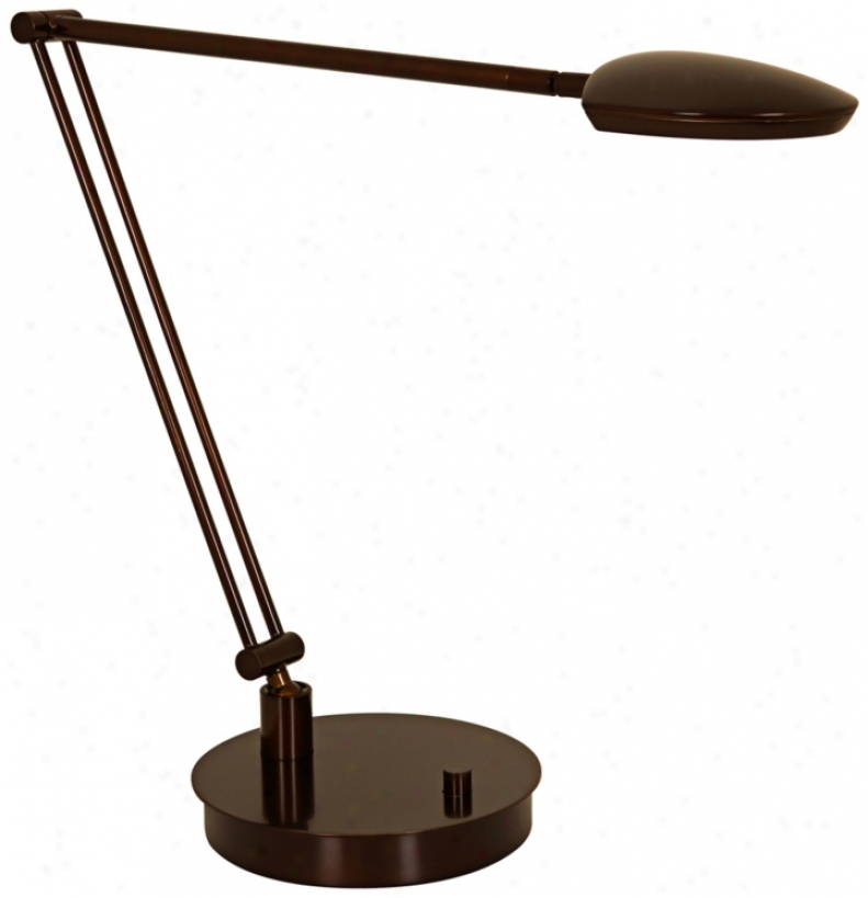 Mondoluz Pelle Angle Bronze Make full Base Led Desk Lamp (v1482)