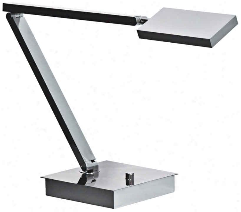 Mondoluz Recto Chromium Adjustable eLd Desk Lamp (v1580)