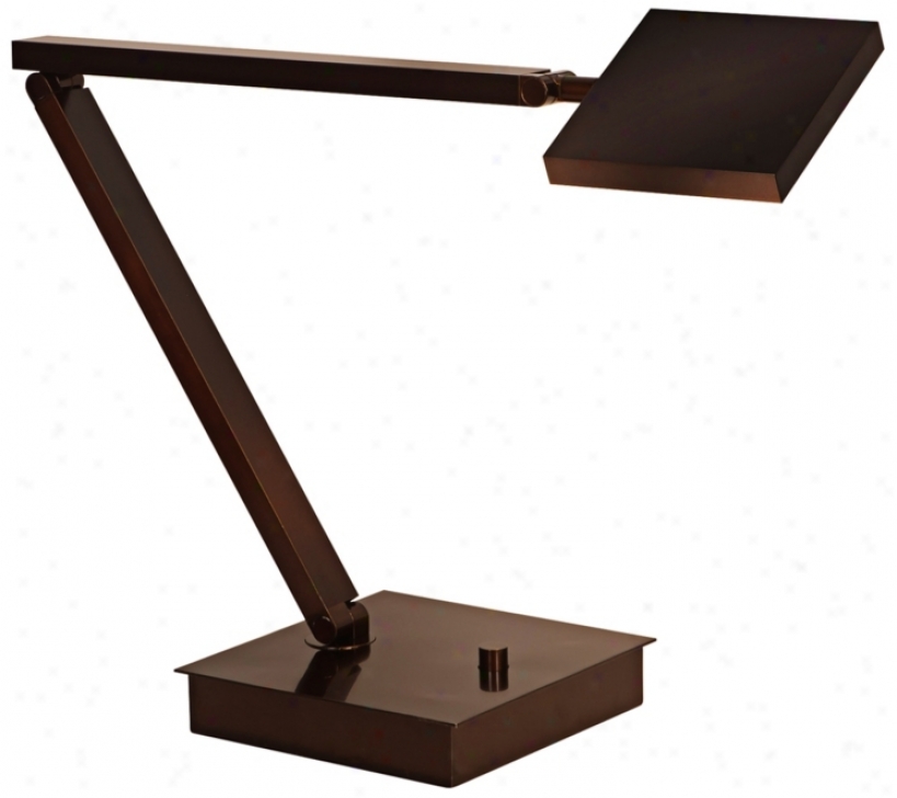 Mondoluz Rhombus Urban Bronze Adjustable Led Desk Lamp (v1584)
