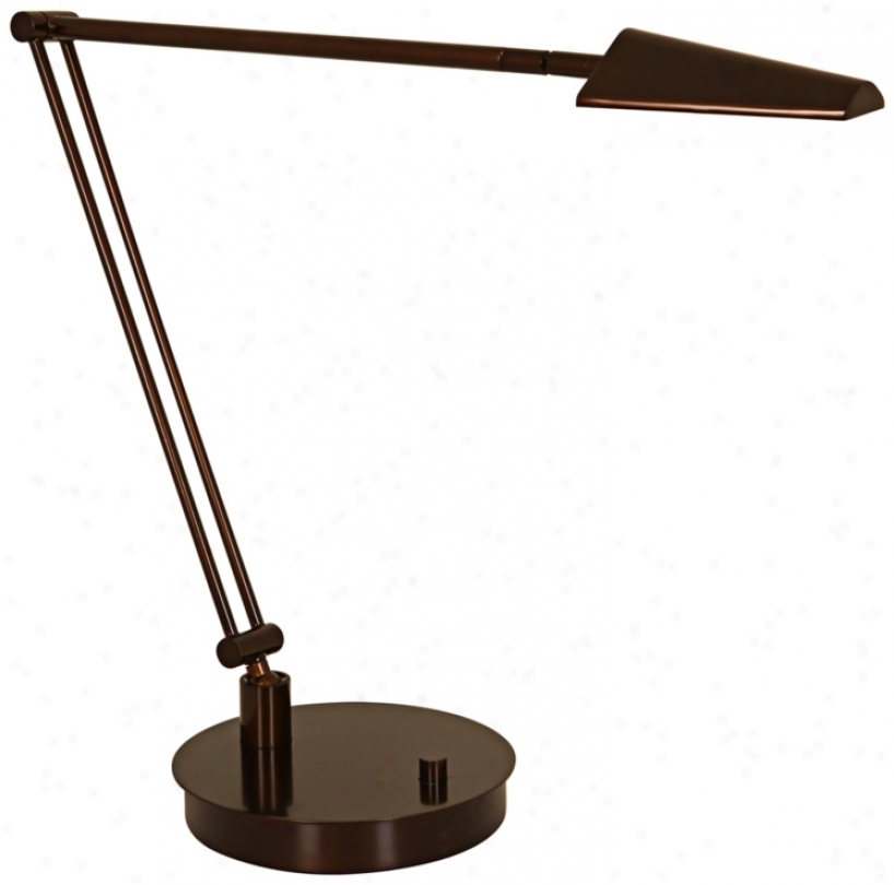 Mondoluz Ronin Angle Bronze Make circular Base Led Desk Lamp (v1465)