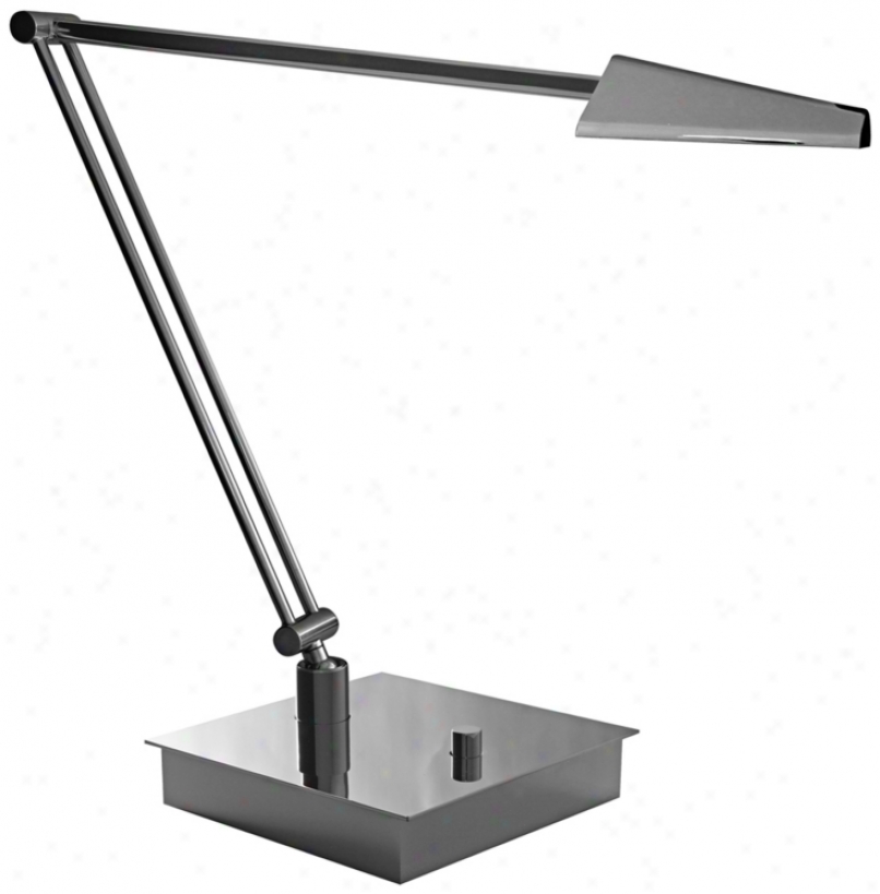 Mondoluz Ronin Angle Chromijm Square Base Led Desk Lamp (v1543)