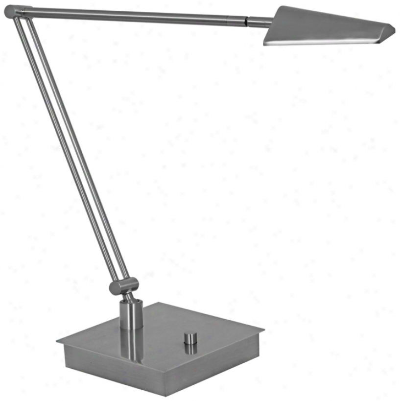 Mondoluz Ronin Difference of direction  Platunum Square Base Led Desk Lamp (v1541)