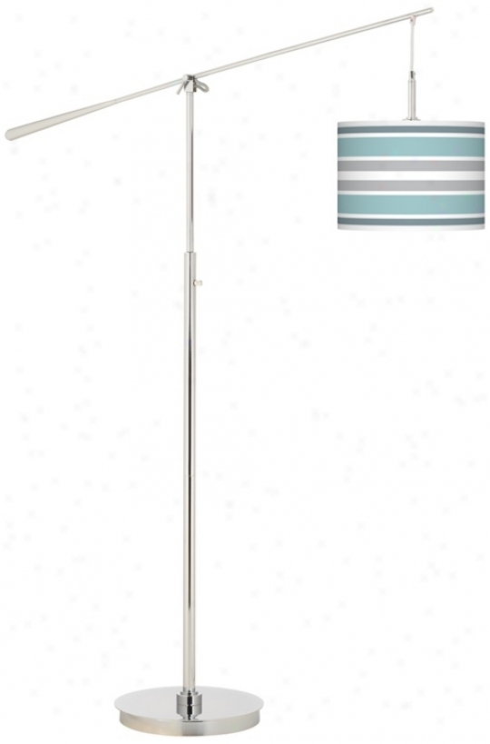 Multi Disguise Stripes Giclee Roar Arm Floor Lamp (n0749-x4213)