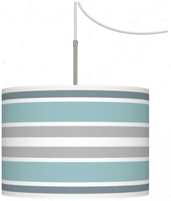 Multi Color Stripes Giclee Glow Swag Styel Plug-in Chandelier (t6330-x4171)